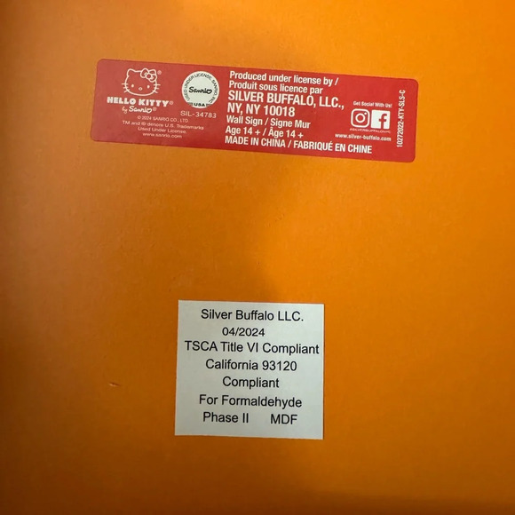 Hello Kitty Glitter Pumpkin Halloween Wooden Sign Decor NEW sparkle Fall Decor - Picture 6 of 9